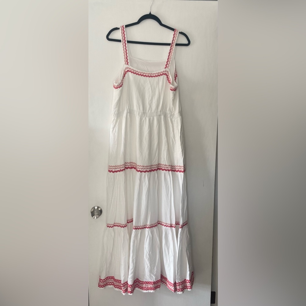 Splendid Riviera Rick Rack Maxi Dress White - Picture 4 of 4
